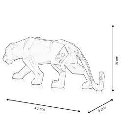Polygon Panther 14cm Abstract Resin Indoor Sculpture