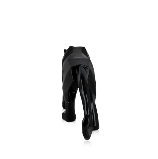Polygon Panther 14cm Black Resin Indoor Sculpture
