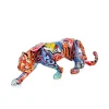 Polygon Panther 14cm Graffiti Resin Indoor Sculpture
