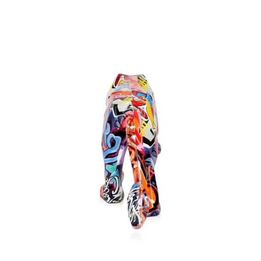 Polygon Panther 14cm Graffiti Resin Indoor Sculpture