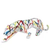 Polygon Panther 31cm Multicoloured Resin Indoor Sculpture