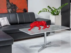 Polygon Panther 14cm Red Resin Indoor Sculpture