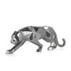 Polygon Panther 31cm Silver Resin Indoor Sculpture