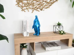 Polygon Penguin 35cm Blue Resin Indoor Sculpture