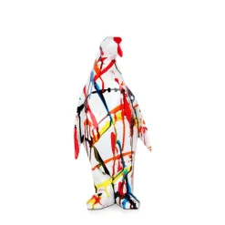 Polygon Penguin 35cm Multicolour Resin Indoor Sculpture