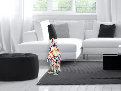 Polygon Penguin 50cm Multicoloured Resin Indoor Sculpture