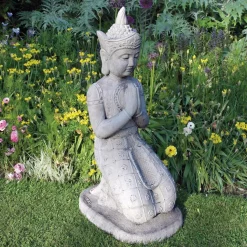 Praying Thai Buddha Stone Garden Statue