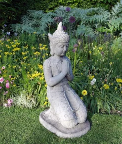 Praying Thai Buddha Stone Garden Statue