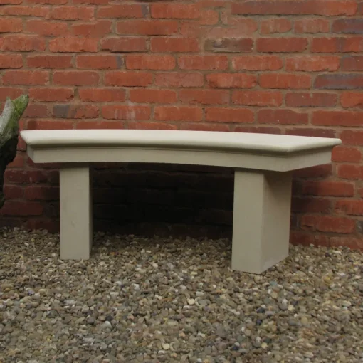 Pure Curved Modern Stone Garden Bench