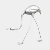 Pure Flamingo 94cm Silver Metal Garden Sculpture
