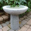 Pure Natural Granite Grey Stone Garden Birdbath