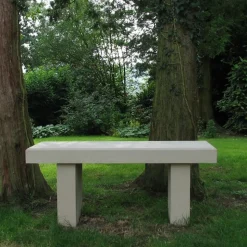 Pure Straight Modern Stone Garden Bench