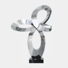 Quantum Core 105cm Silver Metal Indoor Sculpture