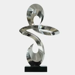 Quantum Drift 87cm Silver Metal Indoor Sculpture v2