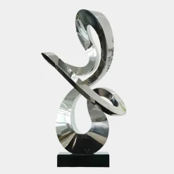 Quantum Drift 87cm Silver Metal Indoor Sculpture v3