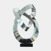 Quantum Helix 88cm Silver Metal Indoor Sculpture