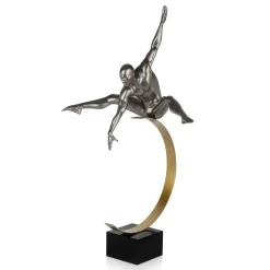 Quantum Leap 80cm Anthracite Resin Indoor Sculpture