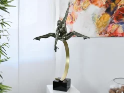 Quantum Leap 80cm Anthracite Resin Indoor Sculpture