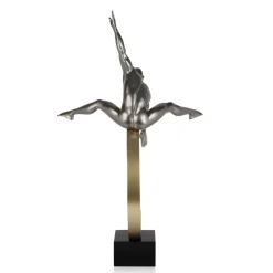 Quantum Leap 80cm Anthracite Resin Indoor Sculpture