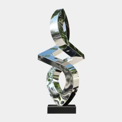 Quantum Shift 98cm Silver Metal Indoor Sculpture