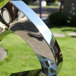 Quantum Shift 98cm Silver Metal Indoor Sculpture