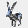 Rabbit 46cm Geometric Metal Garden Sculpture