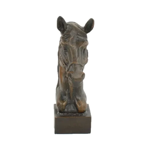 Race Horse Head Bronze Metal Garden Ornament