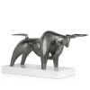 Raging Bull 35cm Anthracite Resin Indoor Sculpture