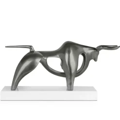 Raging Bull 35cm Anthracite Resin Indoor Sculpture