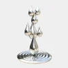 Raindrop Ripples 150cm Silver Metal Garden Sculpture