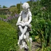 Reading Girl 89cm Stone Resin Garden Statue