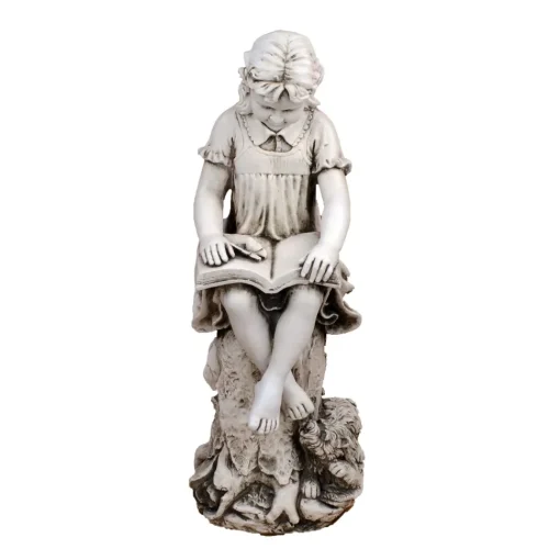 Reading Girl 89cm Stone Resin Garden Statue