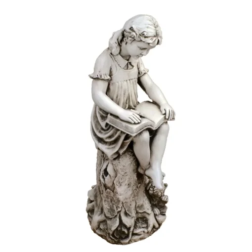Reading Girl 89cm Stone Resin Garden Statue