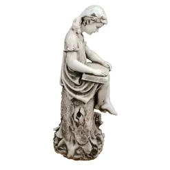 Reading Girl 89cm Stone Resin Garden Statue