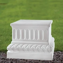 Regal 53cm Marble Resin Garden Pedestal