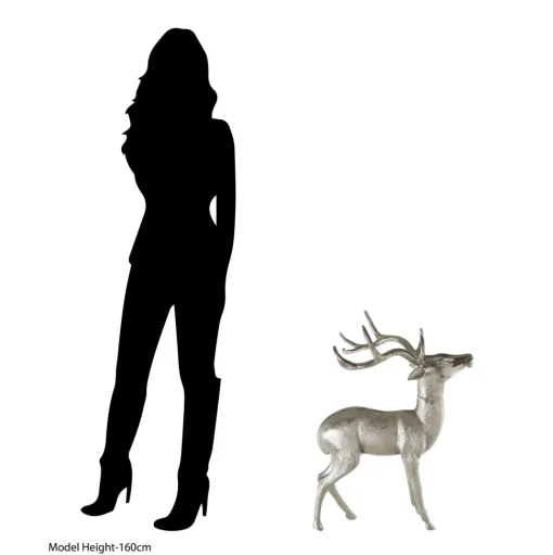 Regal Deer 70cm Metal Indoor Statue