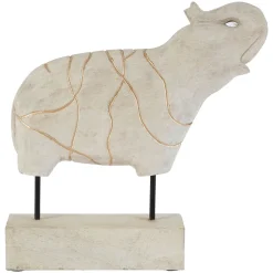 Regal Elephant 42cm Wood Indoor Statue