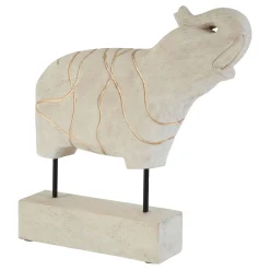 Regal Elephant 42cm Wood Indoor Statue