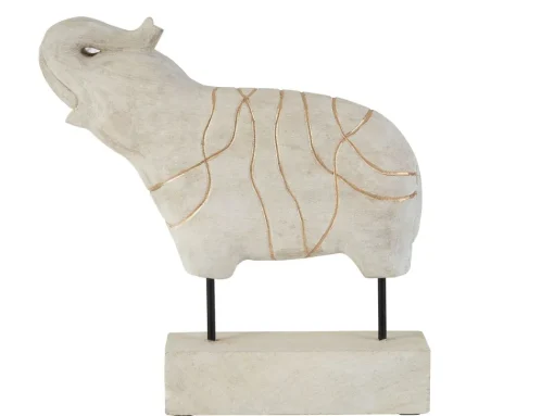 Regal Elephant 42cm Wood Indoor Statue