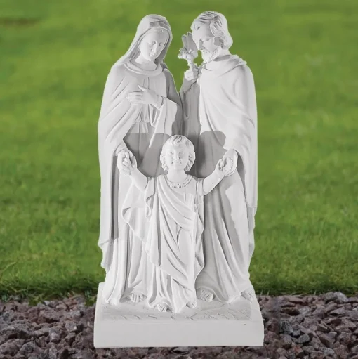 Religious Family 50cm Marble Resin Garden Statue