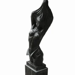 Reveal Black Marble 170cm Garden Statue on Pedestal