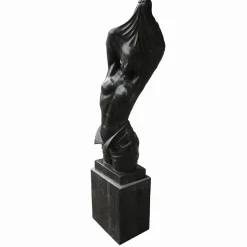Reveal Black Marble 170cm Garden Statue on Pedestal