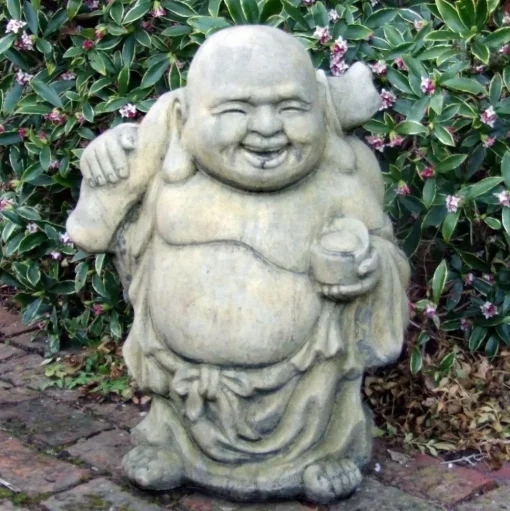 Roaming Buddha Stone Garden Ornament