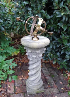 Roman Armillary Stone Garden Sundial