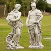 Roman Gladiator & Goddess Stone Garden Statues