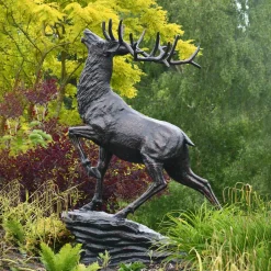 Royal Deer 213cm Bronze Metal Garden Statue