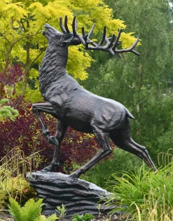 Royal Deer 213cm Bronze Metal Garden Statue