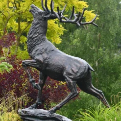 Royal Deer 213cm Bronze Metal Garden Statue