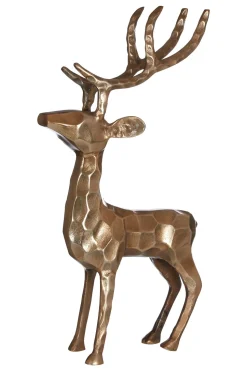 Royal Stag 50cm Gold Metal Indoor Statue