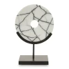 Sacred Circle 34cm White Marble Indoor Sculpture